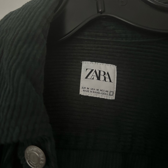 Dark Green Zara Corduroy Light Coat 💚 - Picture 2 of 3